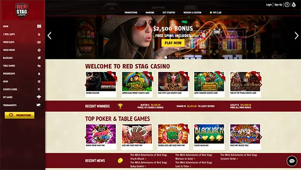 red stag casino home