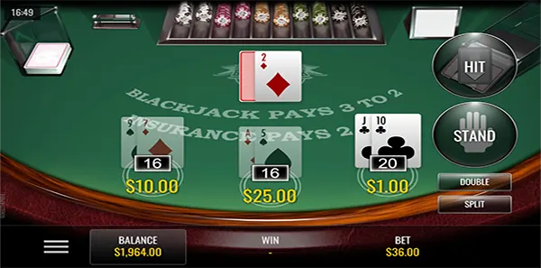 multi hand blackjack review game image