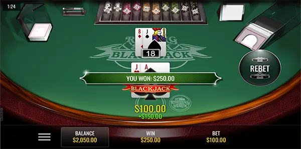 rolling stack blackjack image
